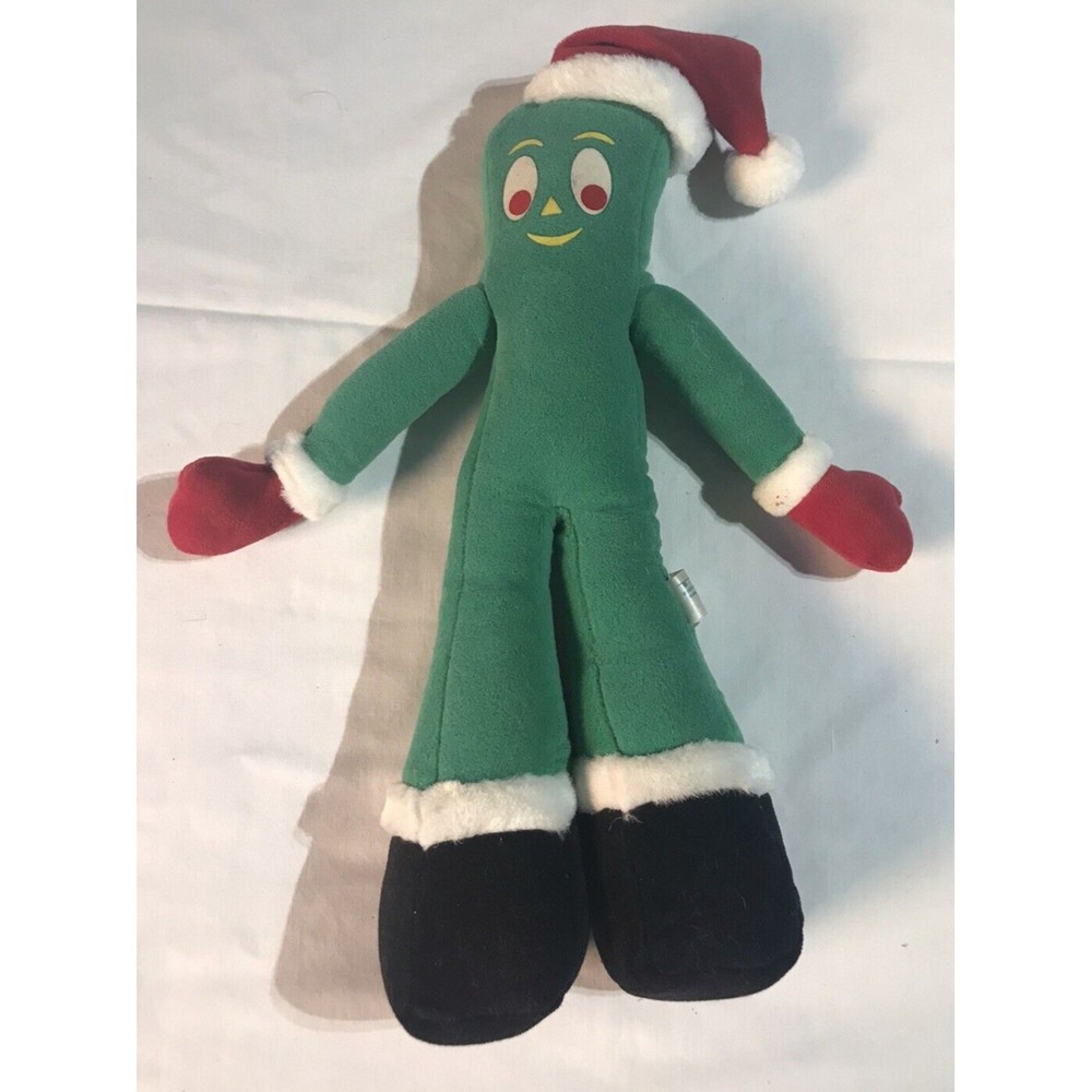 Gumby Christmas Plush with Santa Hat & Mittens - 1996 Trendmasters Vintage